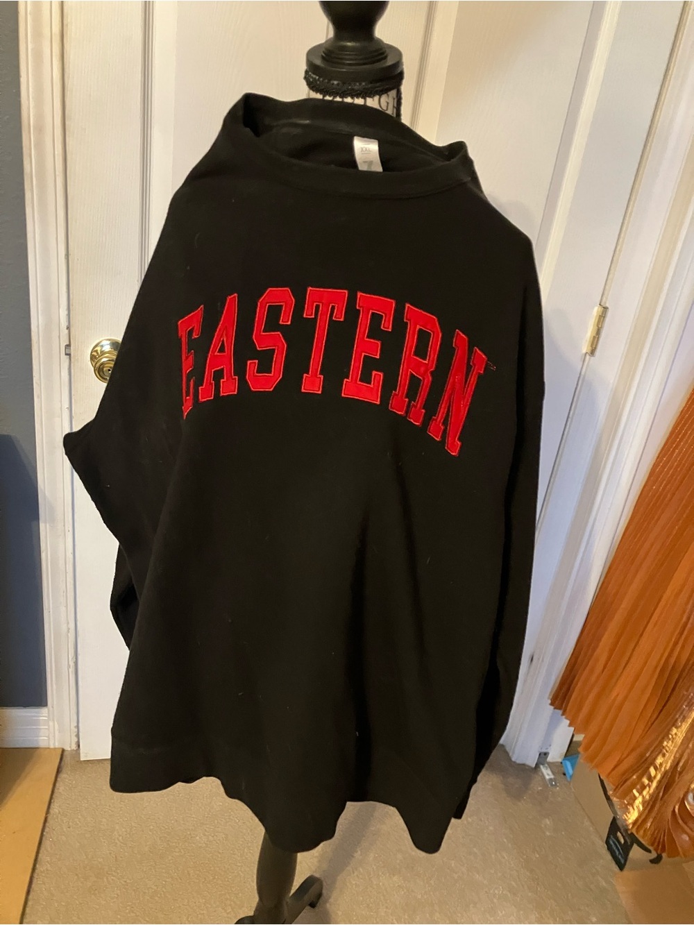 Black Sweatshirt with Red "EASTERN" Lettering - Men's Sweater